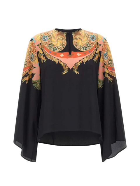 ETRO flared-sleeve paisley blouse - Black - zdjęcie produktu nr 1
