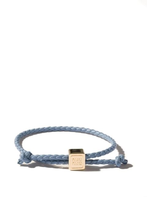 Miu Miu leather bracelet - Blue - zdjęcie produktu nr 1