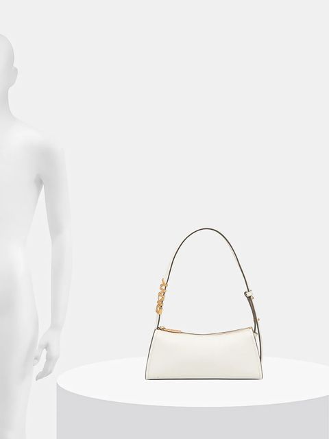 Dkny torebka skórzana kolor beżowy R433YG57