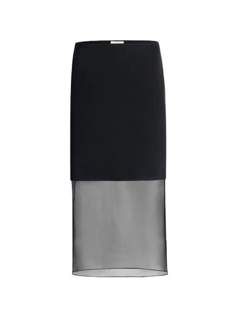 KHAITE Sybil midi skirt - Black - zdjęcie produktu nr 1