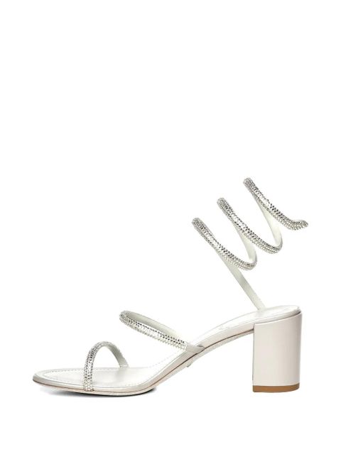 René Caovilla Cleo crystal-embellished heeled sandals - Grey