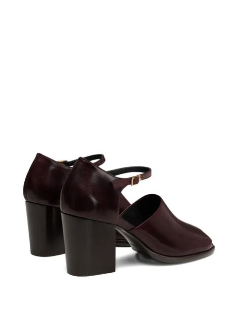 LEMAIRE 80mm square-toe block-heel sandals - Brown - zdjęcie produktu nr 2