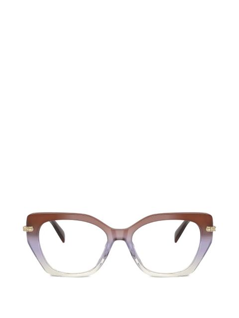 Michael Kors gradient geometric frame glasses - Brown - zdjęcie produktu nr 1