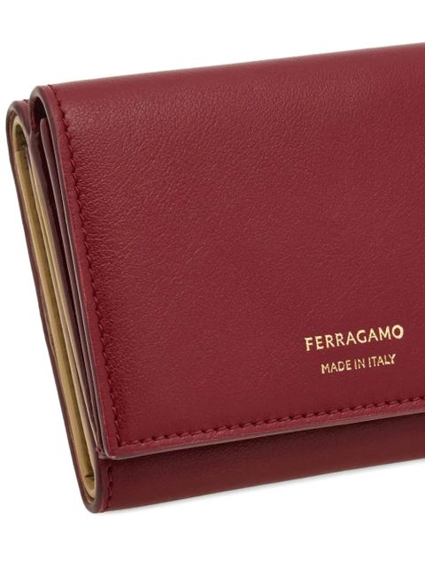 Ferragamo two-tone tri-fold wallet - Red