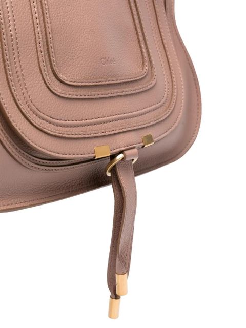 Chloé small Marcie logo-debossed tote bag - Pink