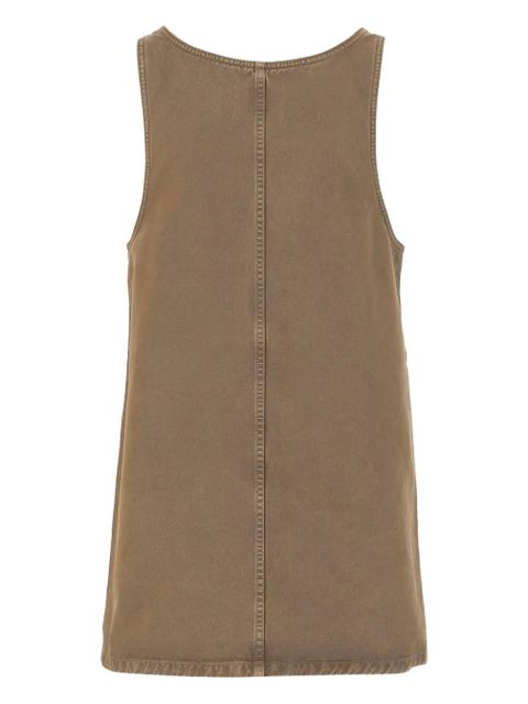 Miu Miu logo-motif denim dress - Brown - zdjęcie produktu nr 2