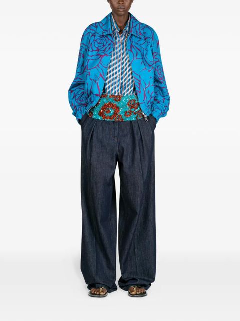 DRIES VAN NOTEN reversible floral cotton jacket - Blue - zdjęcie produktu nr 2