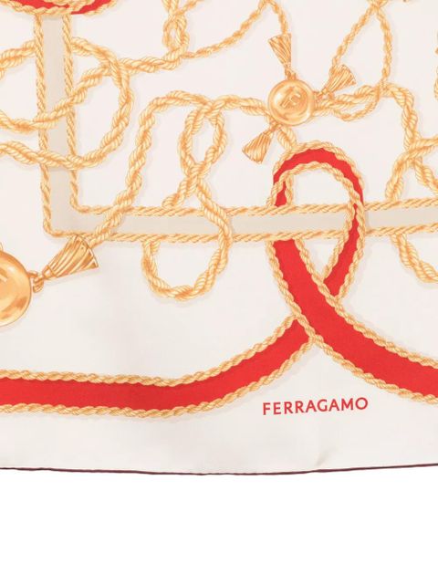 Ferragamo graphic-print scarf - Neutrals - zdjęcie produktu nr 2