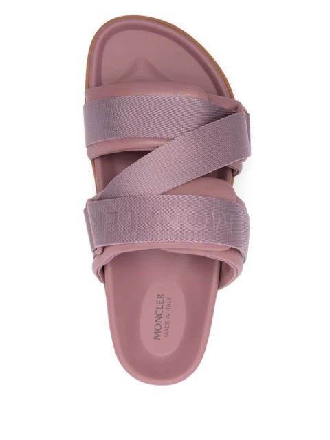 Moncler logo-jacquard slides - Purple