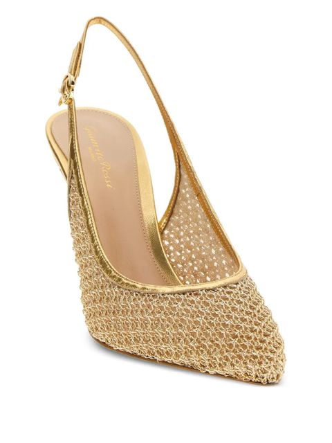 Gianvito Rossi Nikki metallic slingback pumps - Gold