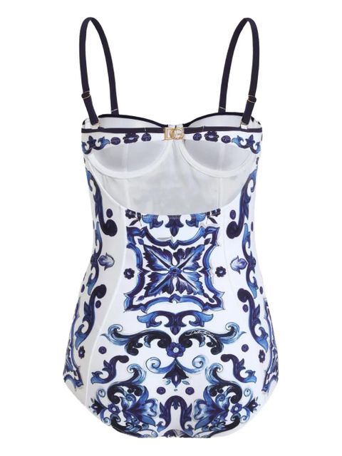 Dolce & Gabbana Majolica swimsuit - Blue - zdjęcie produktu nr 2