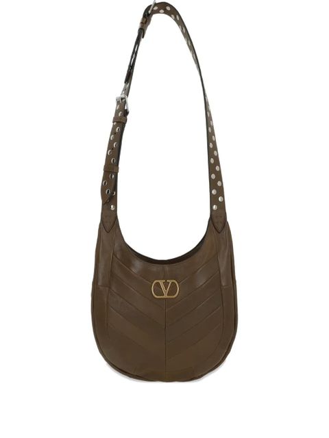 Valentino Garavani small logo-plaque shoulder bag - Green - zdjęcie produktu nr 1