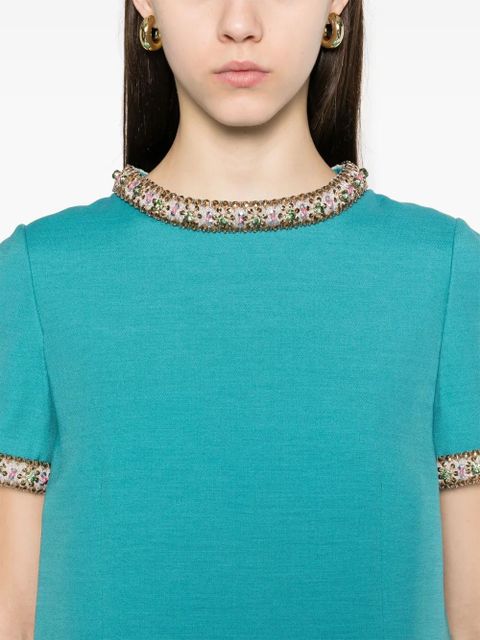 Valentino Garavani crystal-embellished dress - Blue