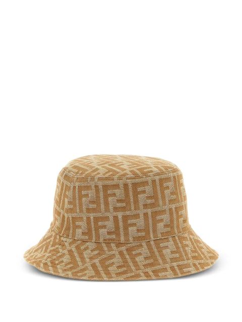 FENDI FF-pattern reversible bucket hat - Neutrals
