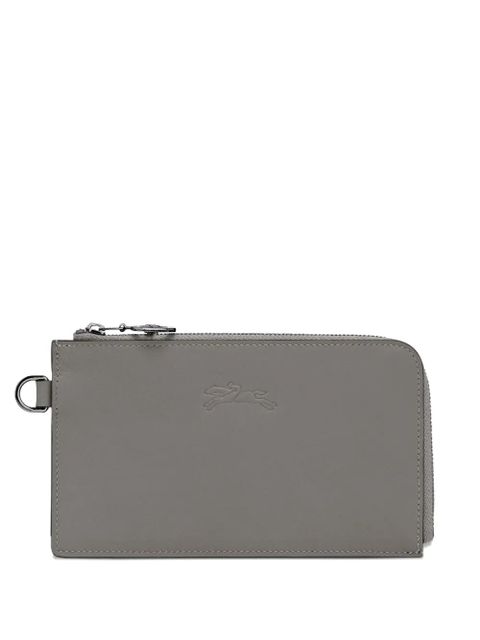 Longchamp Le Pliage Xtra leather clutch bag - Grey - zdjęcie produktu nr 1