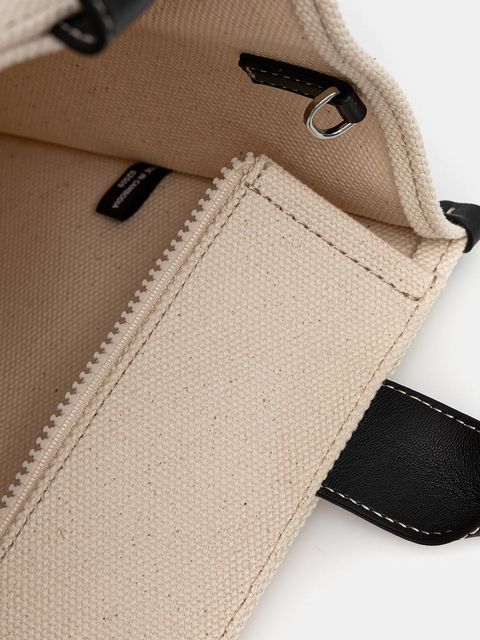 Dkny torebka bawełniana kolor beżowy R52AGR57