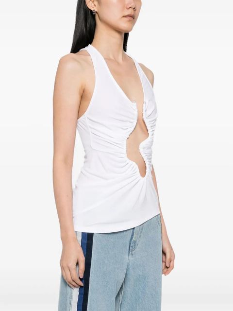 Christopher Esber Salacia ruched tank top - White - zdjęcie produktu nr 2