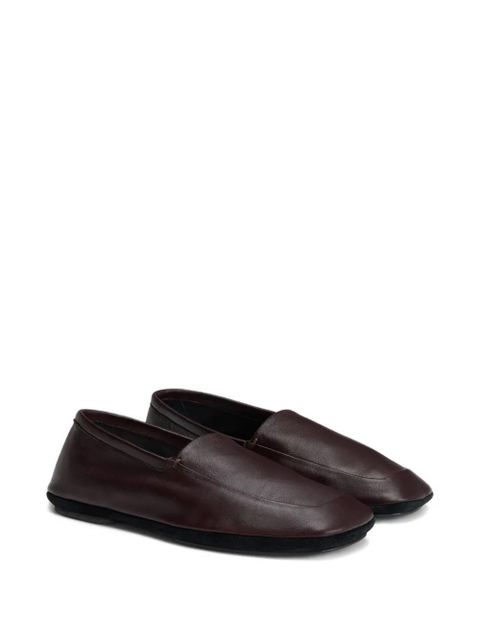 LEMAIRE square-toe slippers - Brown