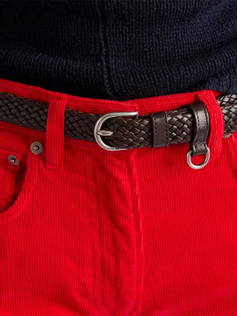 Prada braided leather belt - Brown