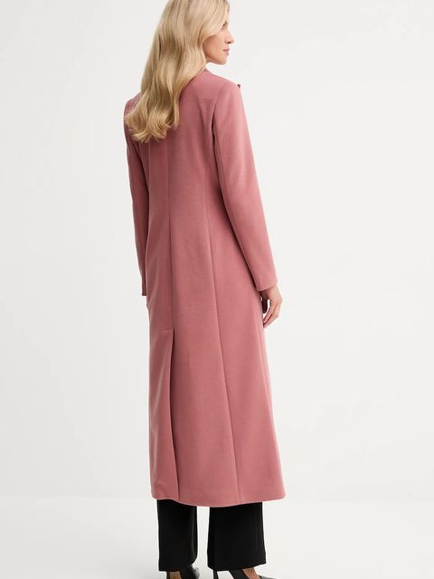 Fracomina płaszcz kolor różowy FS25WC1008W48601 - zdjęcie produktu nr 2