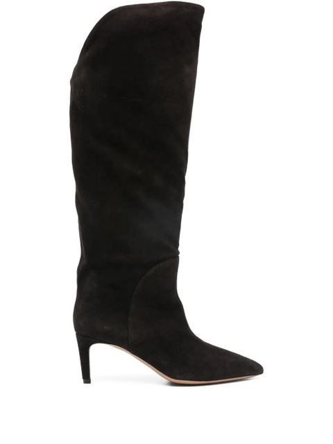 Paris Texas pointed calf suede boots - Brown - zdjęcie produktu nr 1