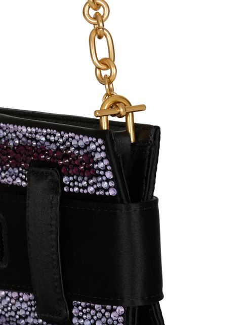 Balmain Anthem crystal clutch bag - Purple