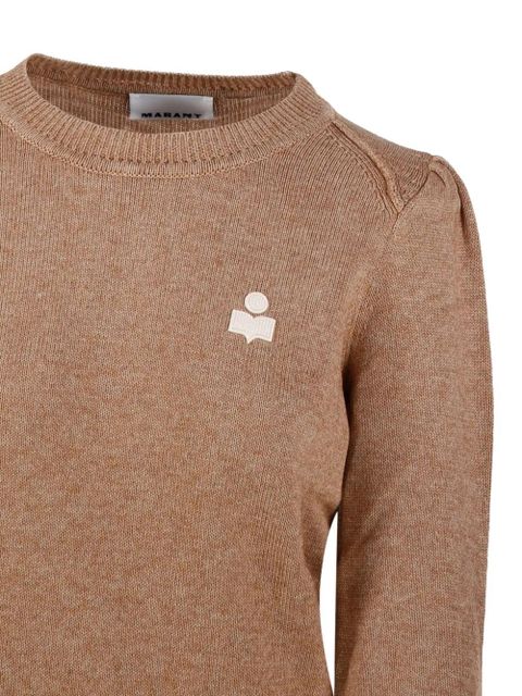 MARANT ÉTOILE crew-neck logo sweater - Brown
