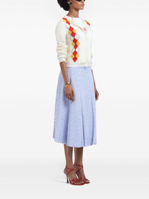 Marni check-print midi skirt - Blue - zdjęcie produktu nr 2