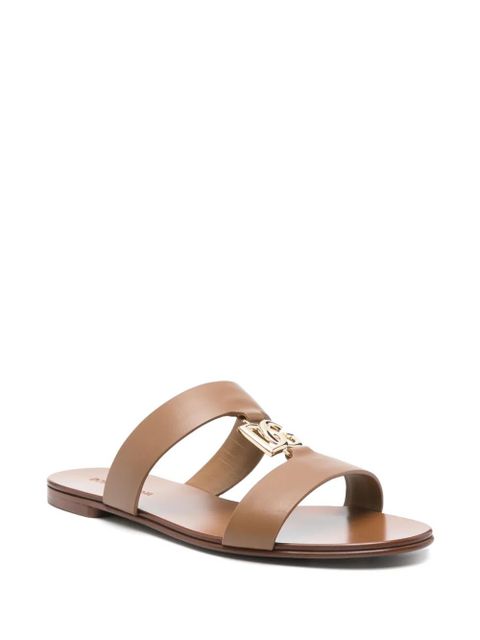 Dolce & Gabbana leather slides - Brown - zdjęcie produktu nr 2