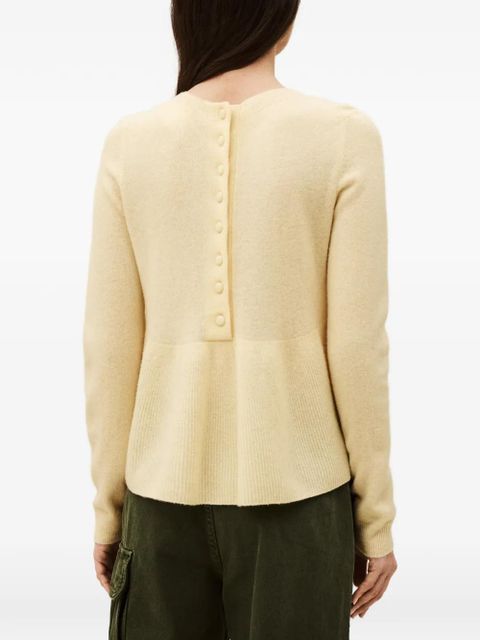 Ba&Sh Salama buttoned-back knitted top - Neutrals