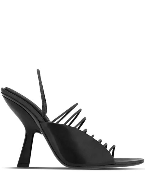 Ferragamo 105mm ultra-fine straps sandals - Black - zdjęcie produktu nr 1