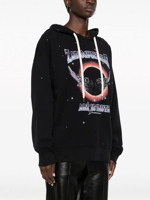 Zadig&Voltaire Elisio logo-print hoodie - Black