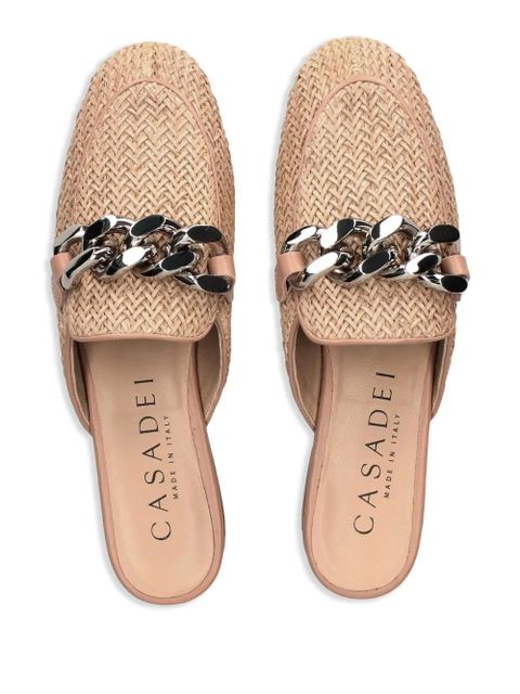 Casadei Chain-detail mules - Neutrals