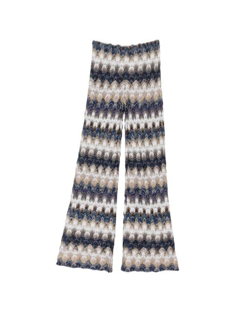 Missoni zig zag-pattern trousers - Blue - zdjęcie produktu nr 1