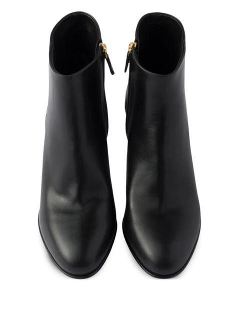 Prada 55mm side-zip leather boots - Black