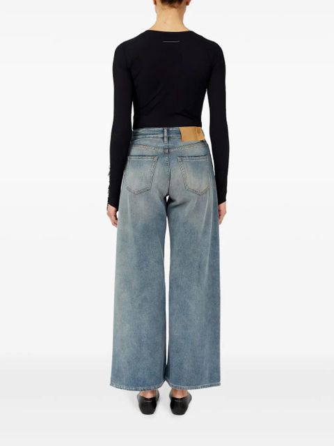 MM6 Maison Margiela distressed wide-leg jeans - Blue