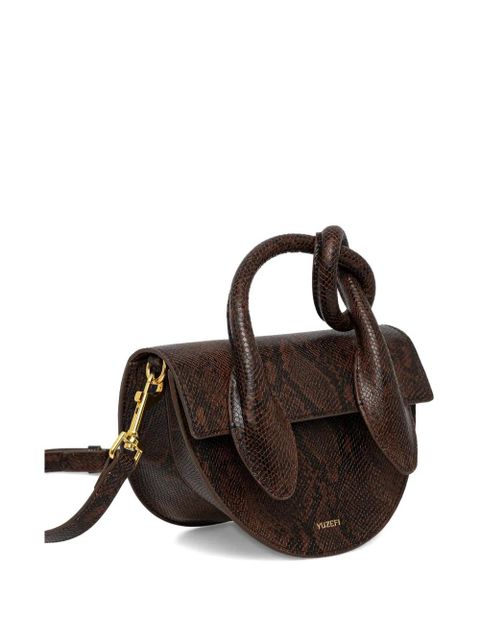 Yuzefi Pretzel embossed tote bag - Brown - zdjęcie produktu nr 2