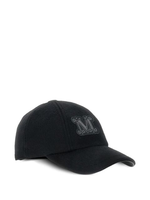 Max Mara logo-patch wool cap - Black - zdjęcie produktu nr 2