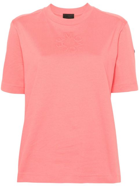 Moncler logo-embossed cotton T-shirt - Pink - zdjęcie produktu nr 1