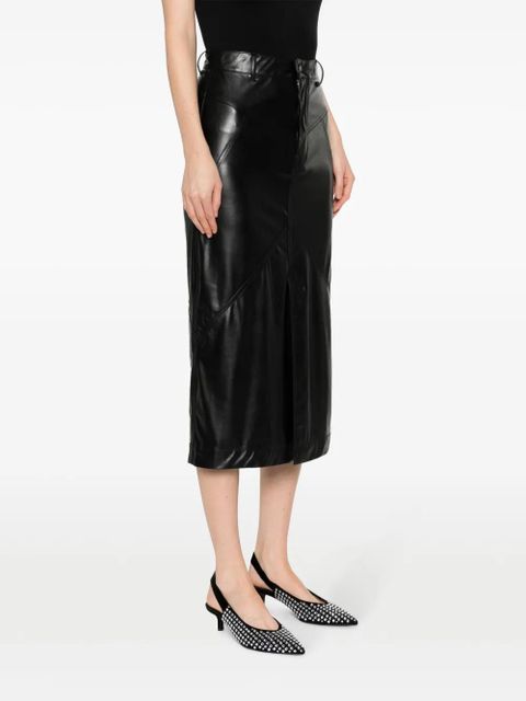 MARANT ÉTOILE Breanne faux-leather midi skirt - Black