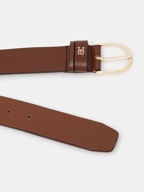 Tommy Hilfiger pasek skórzany damski kolor brązowy AW0AW17757 - zdjęcie produktu nr 2