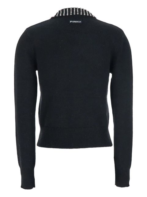 PINKO embellished-collar sweater - Black - zdjęcie produktu nr 2