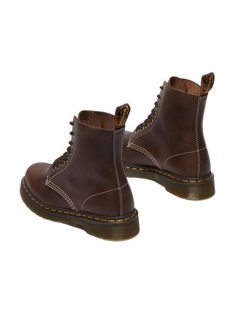Dr. Martens workery skórzane 1460 Pascal damskie kolor brązowy na platformie DM42595200 - zdjęcie produktu nr 2
