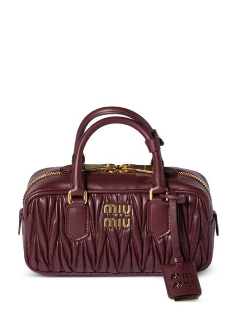 Miu Miu Arcadie matelassé nappa leather bag - Red - zdjęcie produktu nr 1