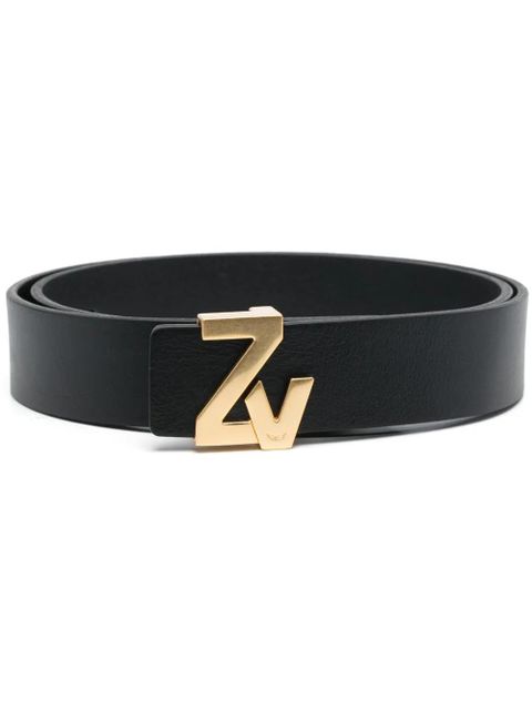 Zadig&Voltaire logo-plaque leather belt - Black - zdjęcie produktu nr 1