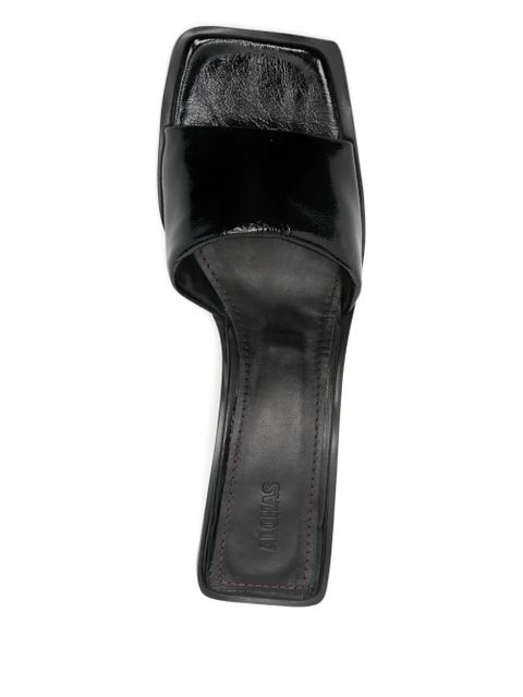 ALOHAS 30mm square toe heeled sandals - Black