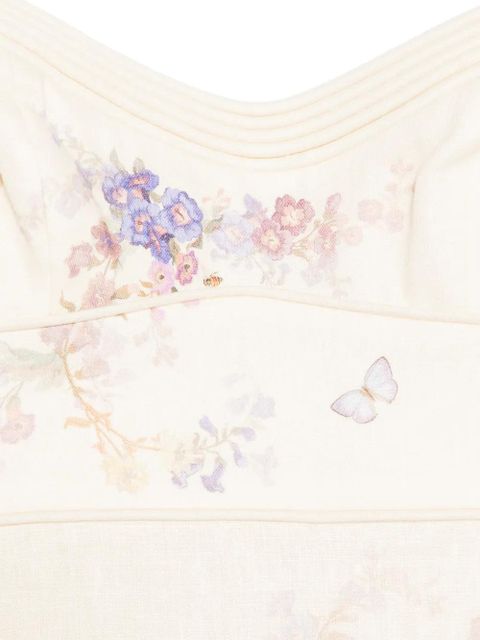 ZIMMERMANN floral-print midi dress - Neutrals