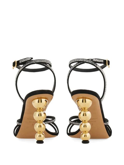 Ferragamo 90mm crystal bauble-heel sandals - Black - zdjęcie produktu nr 2