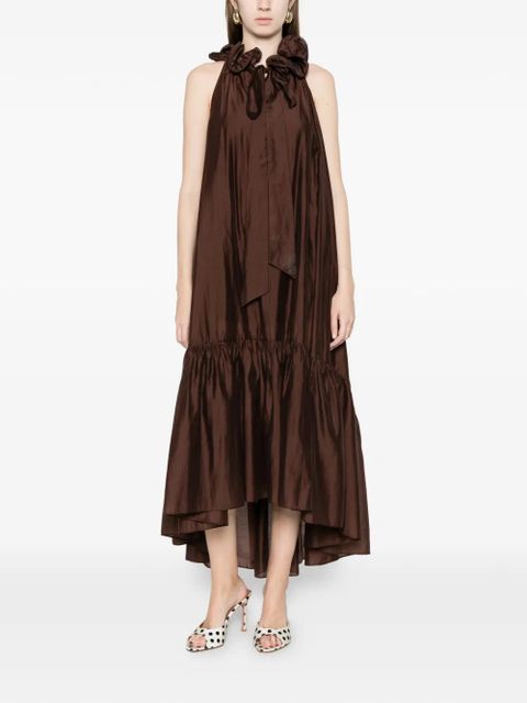 TWINSET ruffled sleeveless dress - Brown - zdjęcie produktu nr 2