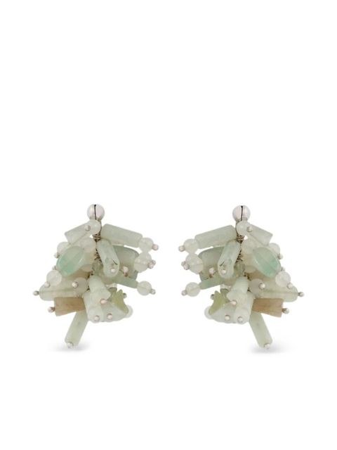 DRIES VAN NOTEN stone-cluster earrings - Silver - zdjęcie produktu nr 2